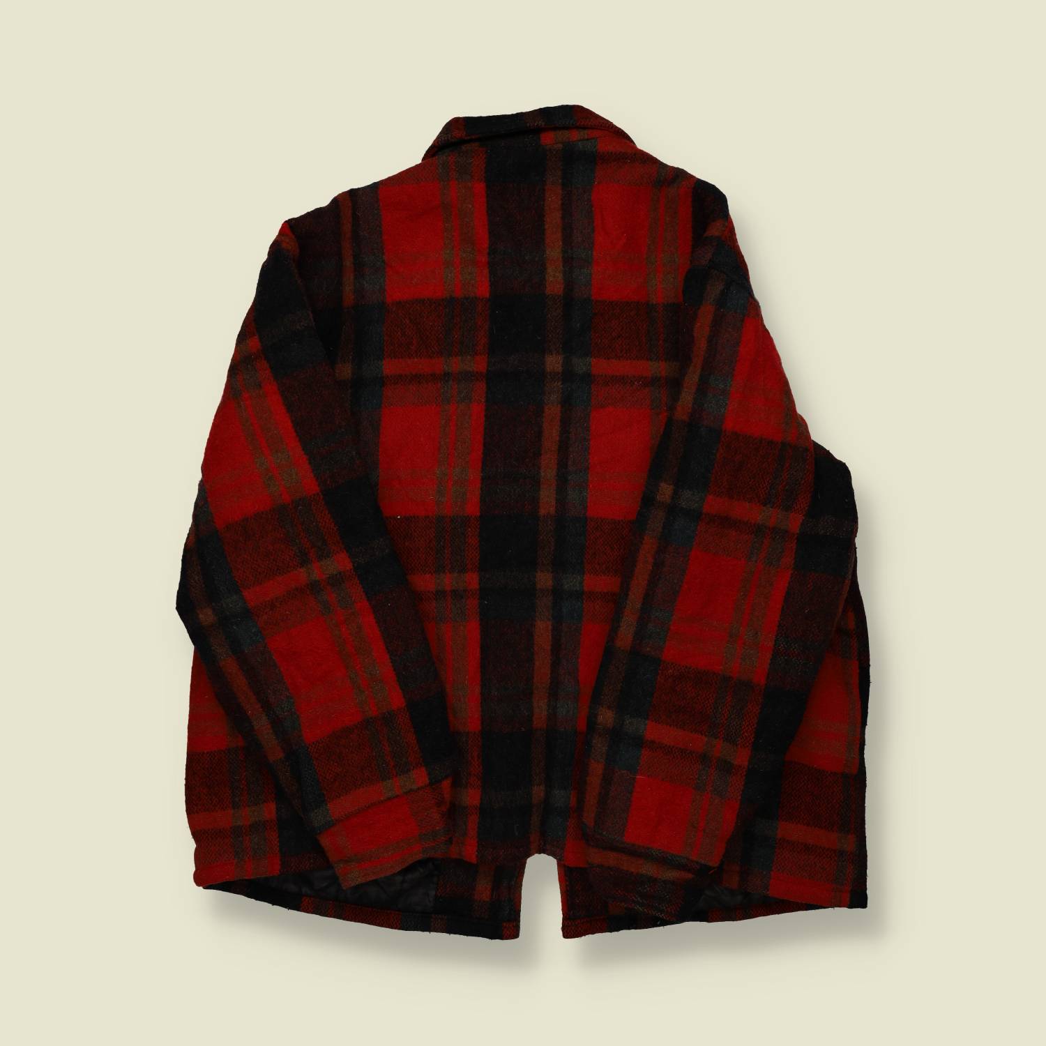 1960s–1970s | Wool Hunting Jacket – Red/Black Check - L