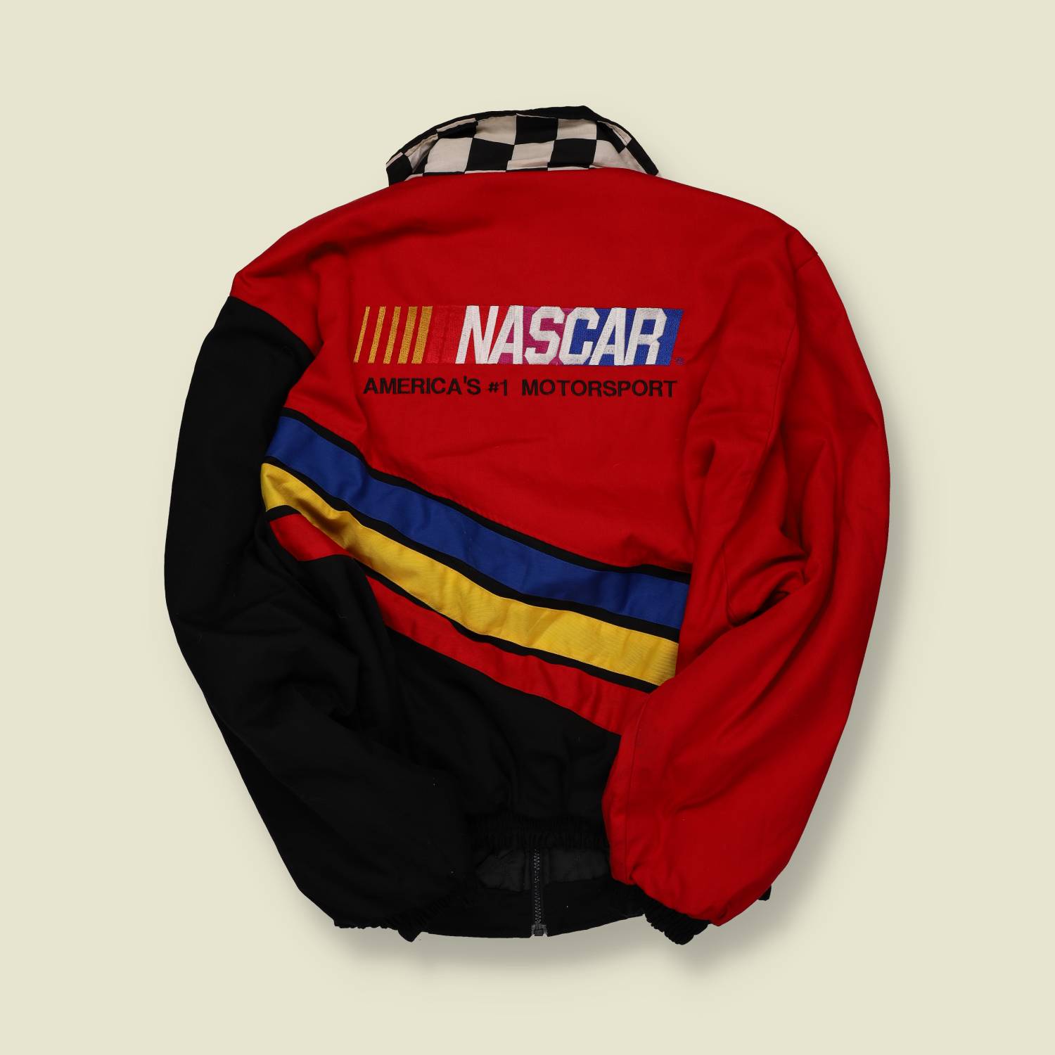 1990s | Ashley | NASCAR Racing Jacket – Red/Black - L/XL