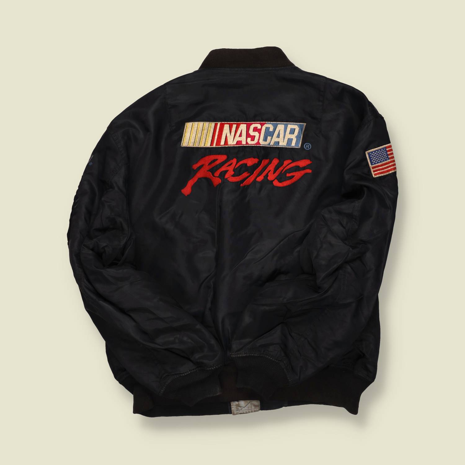 1990s | NASCAR | “Crew Member” Racing Bomber – Black - L