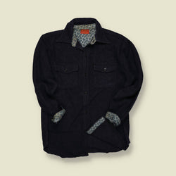 1970s | Kings Road “CPO” | Wool Overshirt – Navy - XXXL