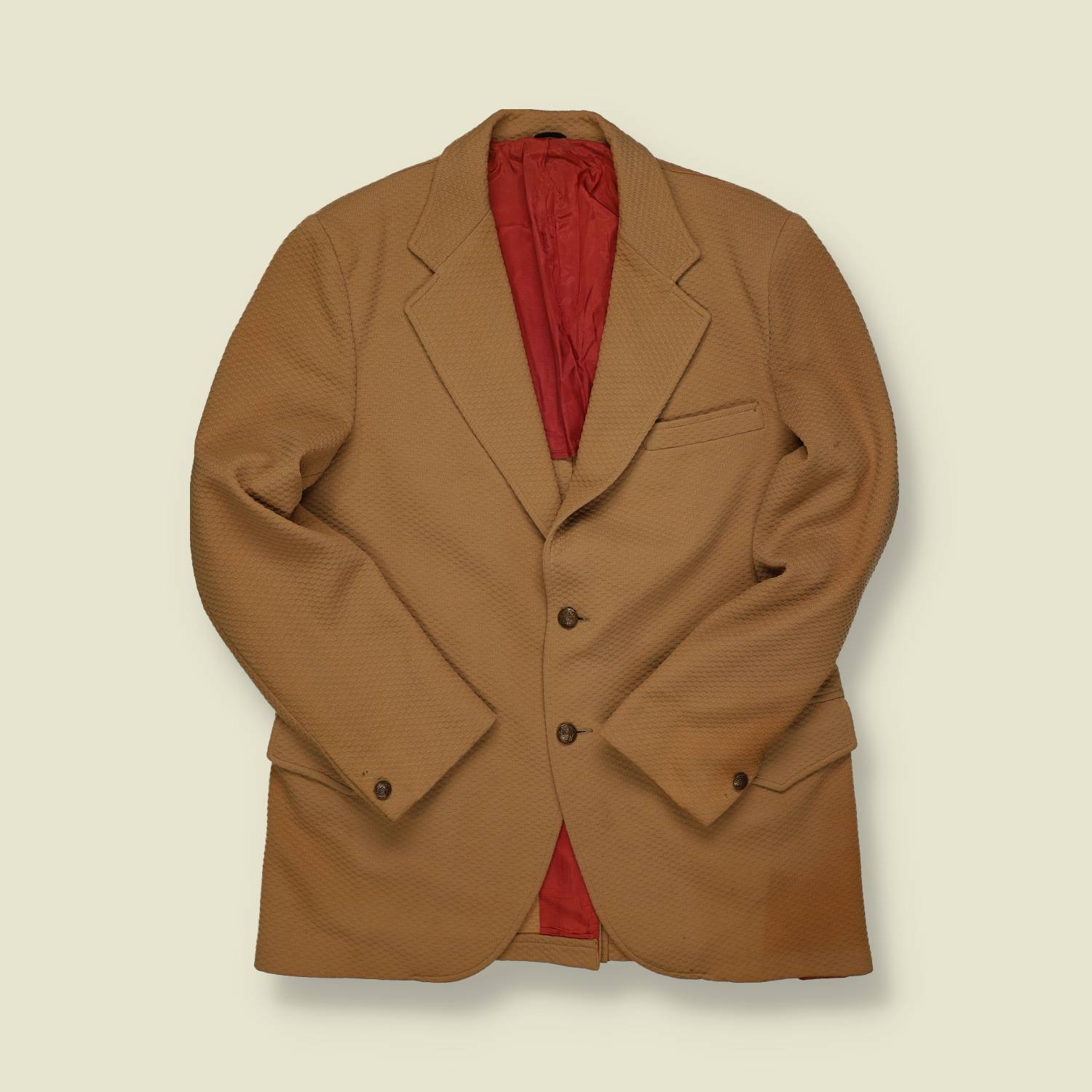 1970s | Textured Blazer – Camel - S