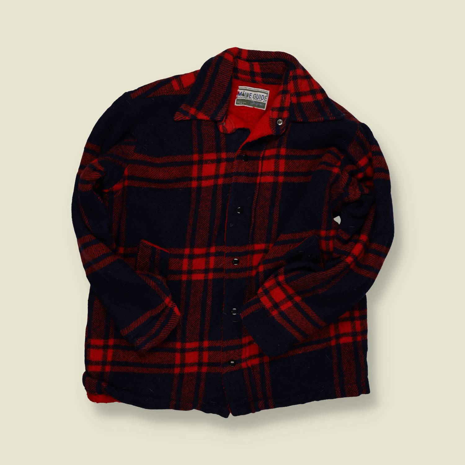 1960s–70s | Maine Guide | Wool Hunting Jacket – Red/Navy