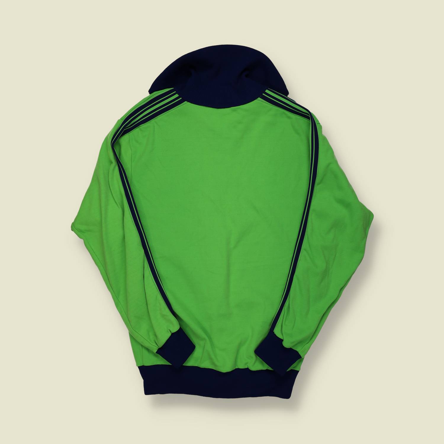 1970s | European Sportswear | Zip-Up Track Jacket | Green / Navy – S
