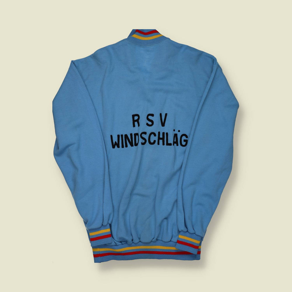 1970s | European Sportswear | Zip-Up Track Jacket | Blue – L