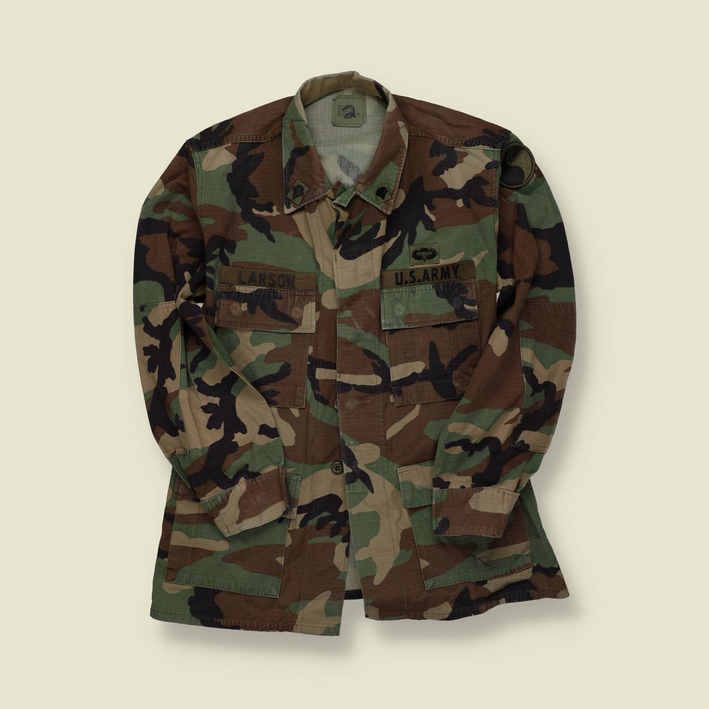 1980s | U.S. Army | Woodland Camouflage Field Shirt | M81 – M/L