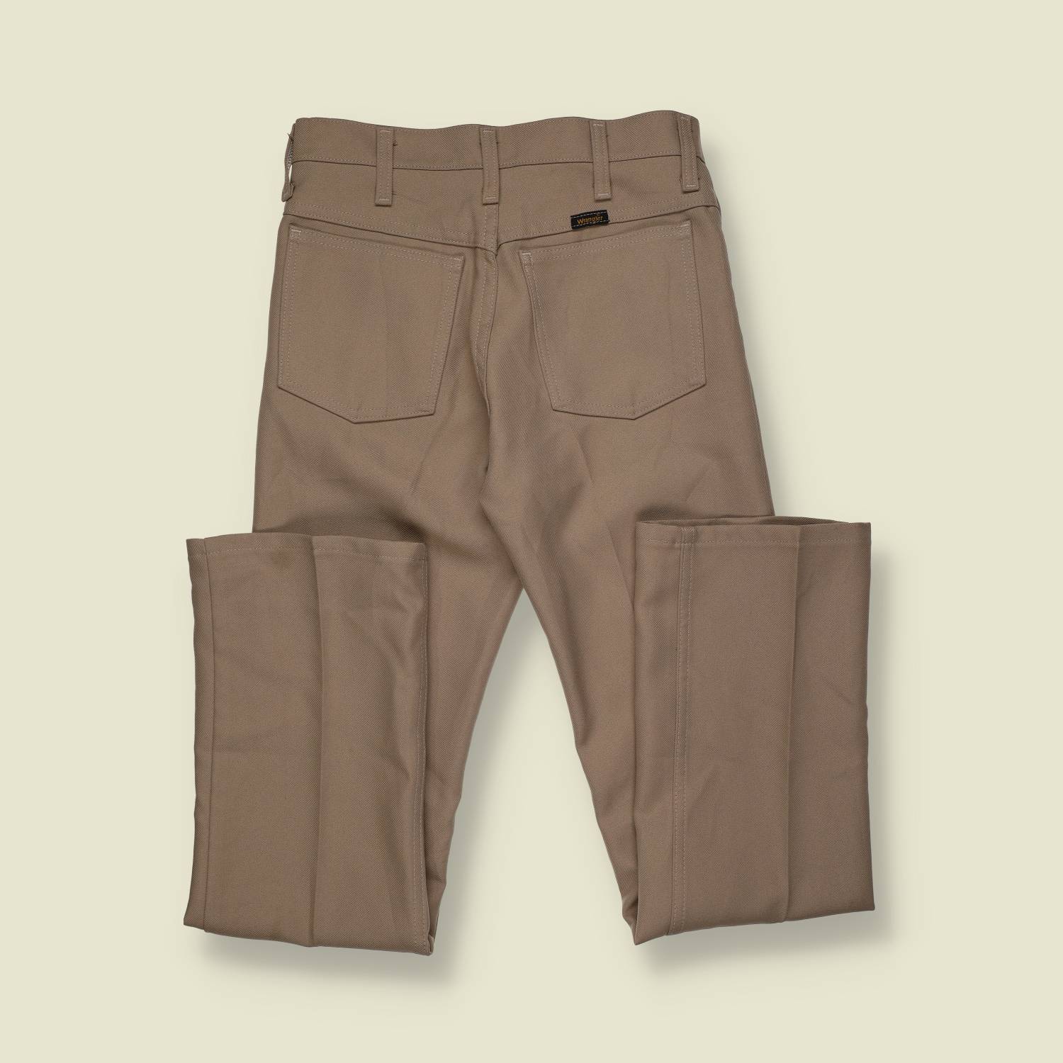 1970s | Wrangler | Polyester Trousers | Taupe – w28