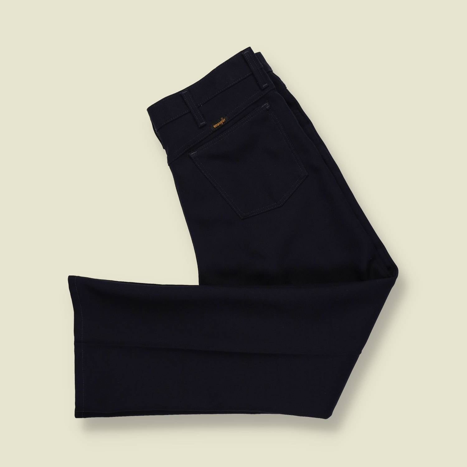 1970s | Wrangler | Polyester Trousers | Dark Blue – w32