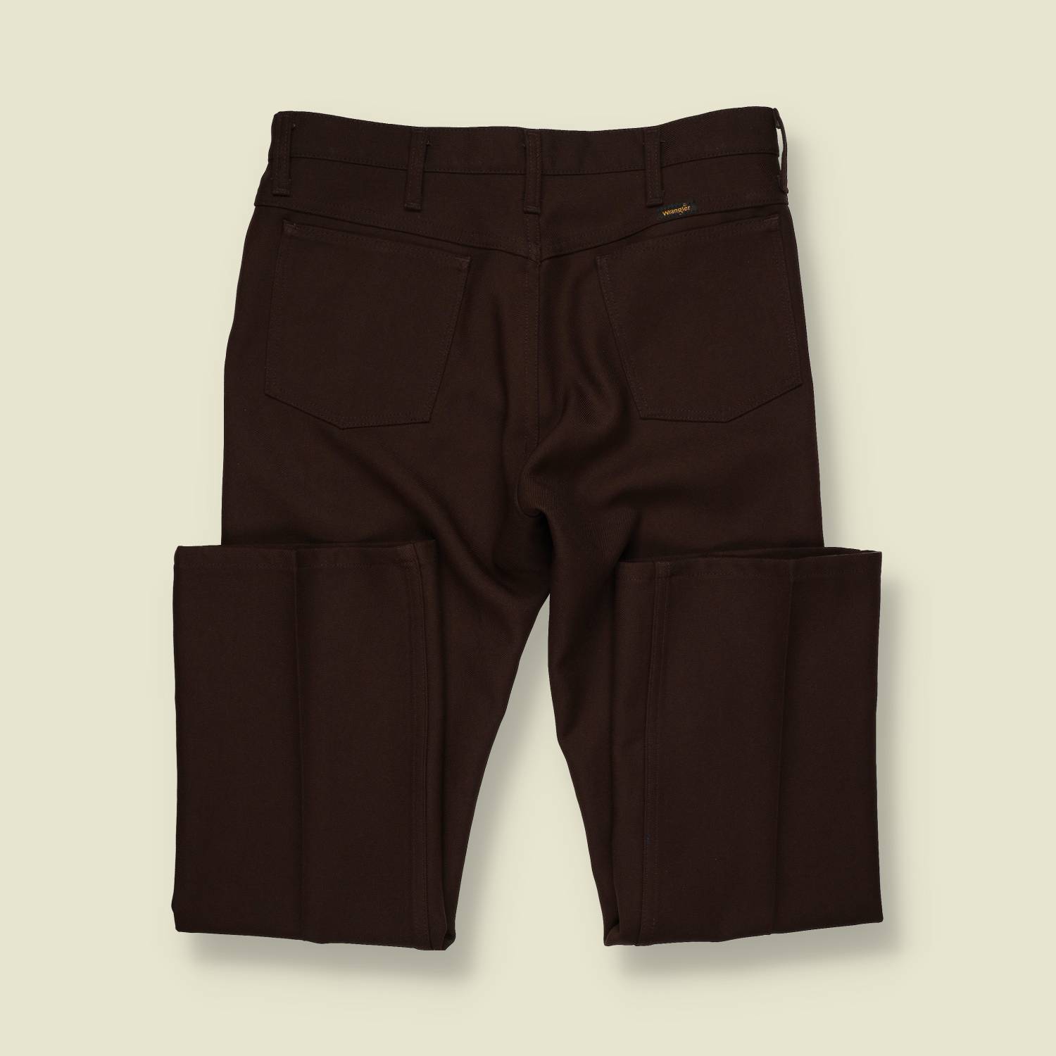 1970s | Wrangler | Polyester Trousers | Dark Brown – w32