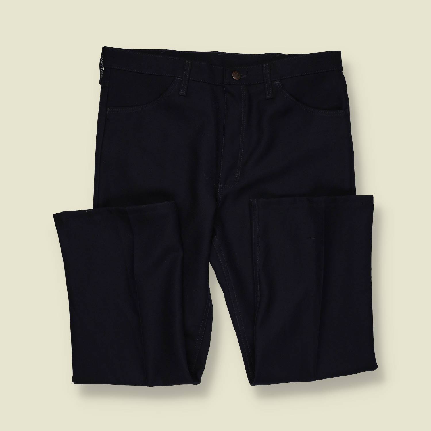1970s | Wrangler | Polyester Trousers | Black – w36