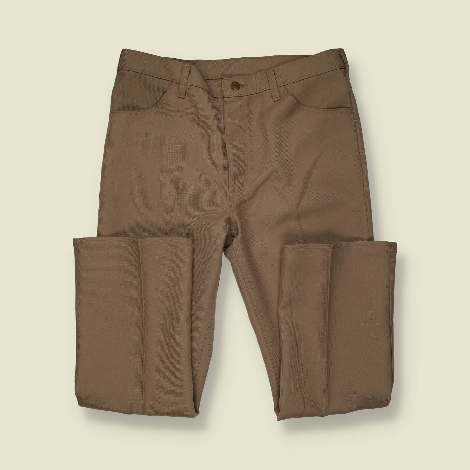 1970s | Wrangler | Polyester Trousers | Brown – w34