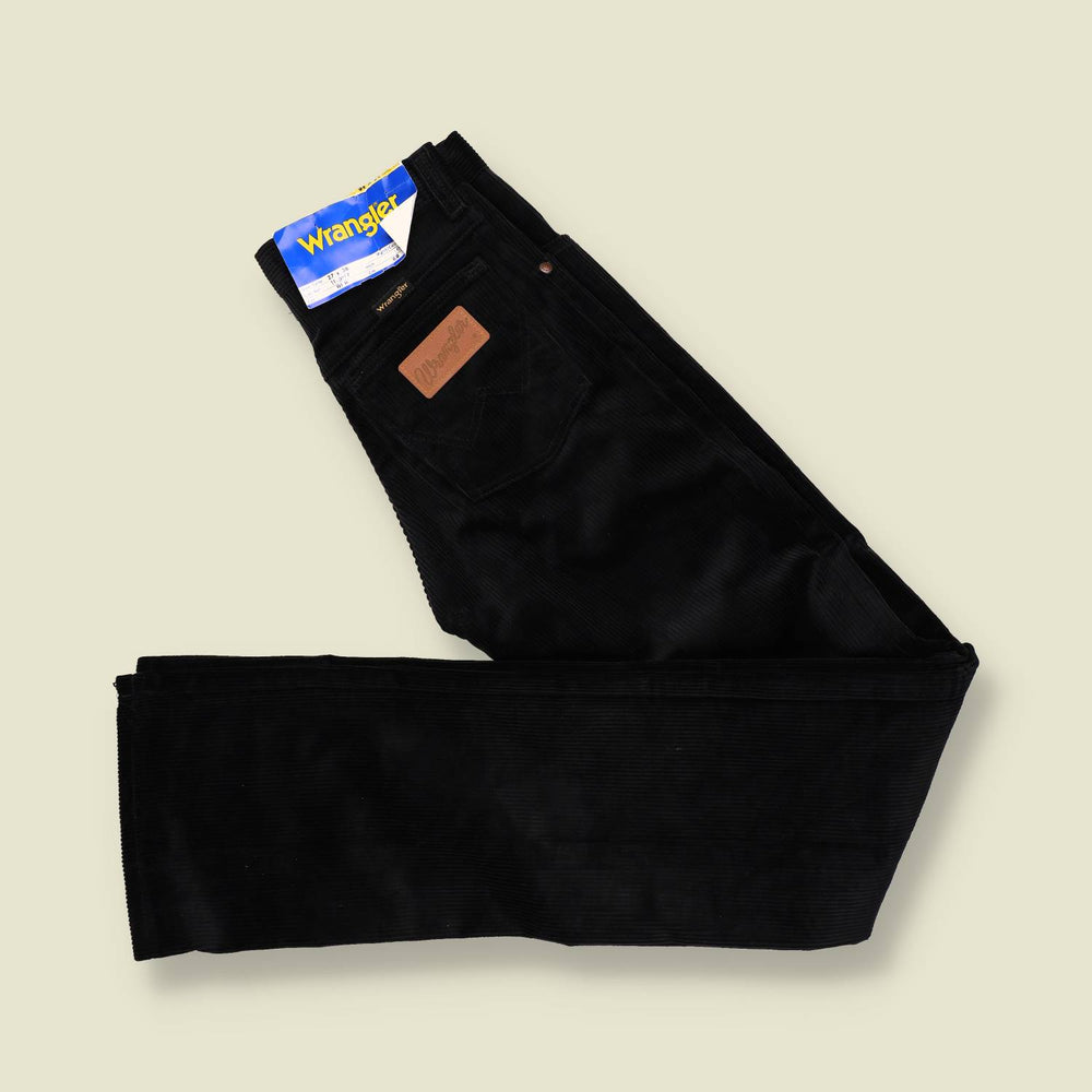 1970s | Wrangler | Corduroy Trousers | Black – w24