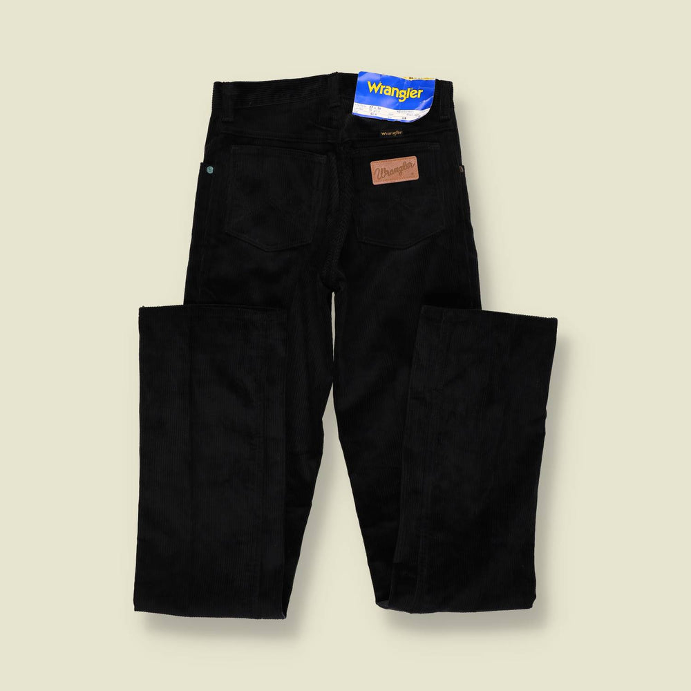 1970s | Wrangler | Corduroy Trousers | Black – w24