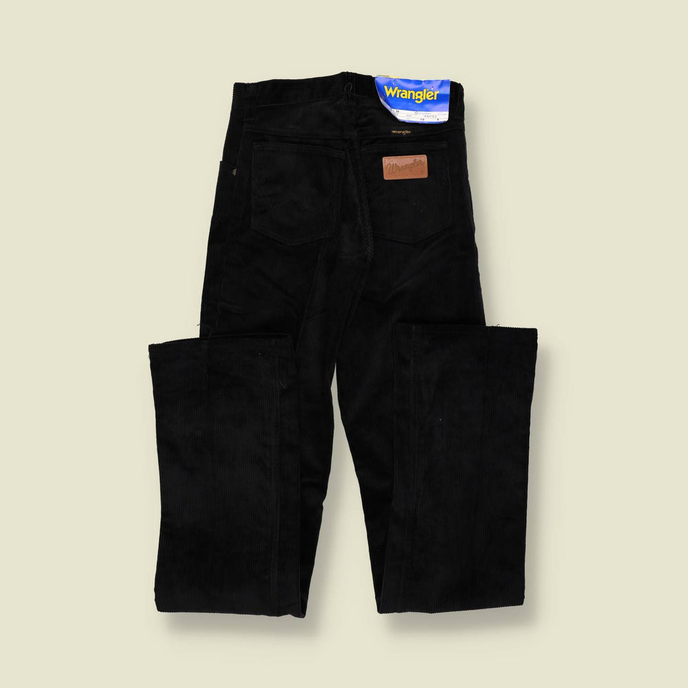 1970s | Wrangler | Corduroy Trousers | Black – w24