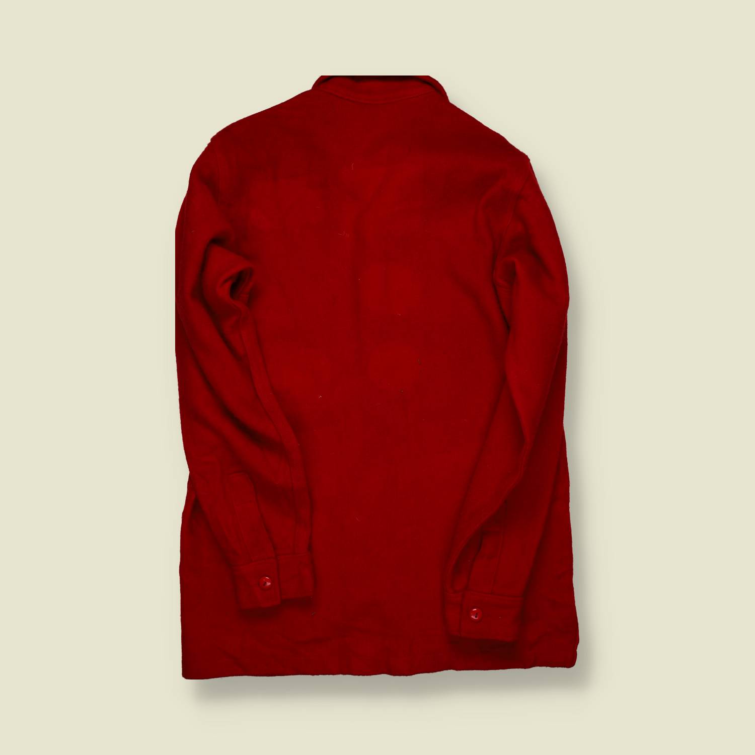1970s | Boy Scouts of America | Red Wool Work Shirt – S/M