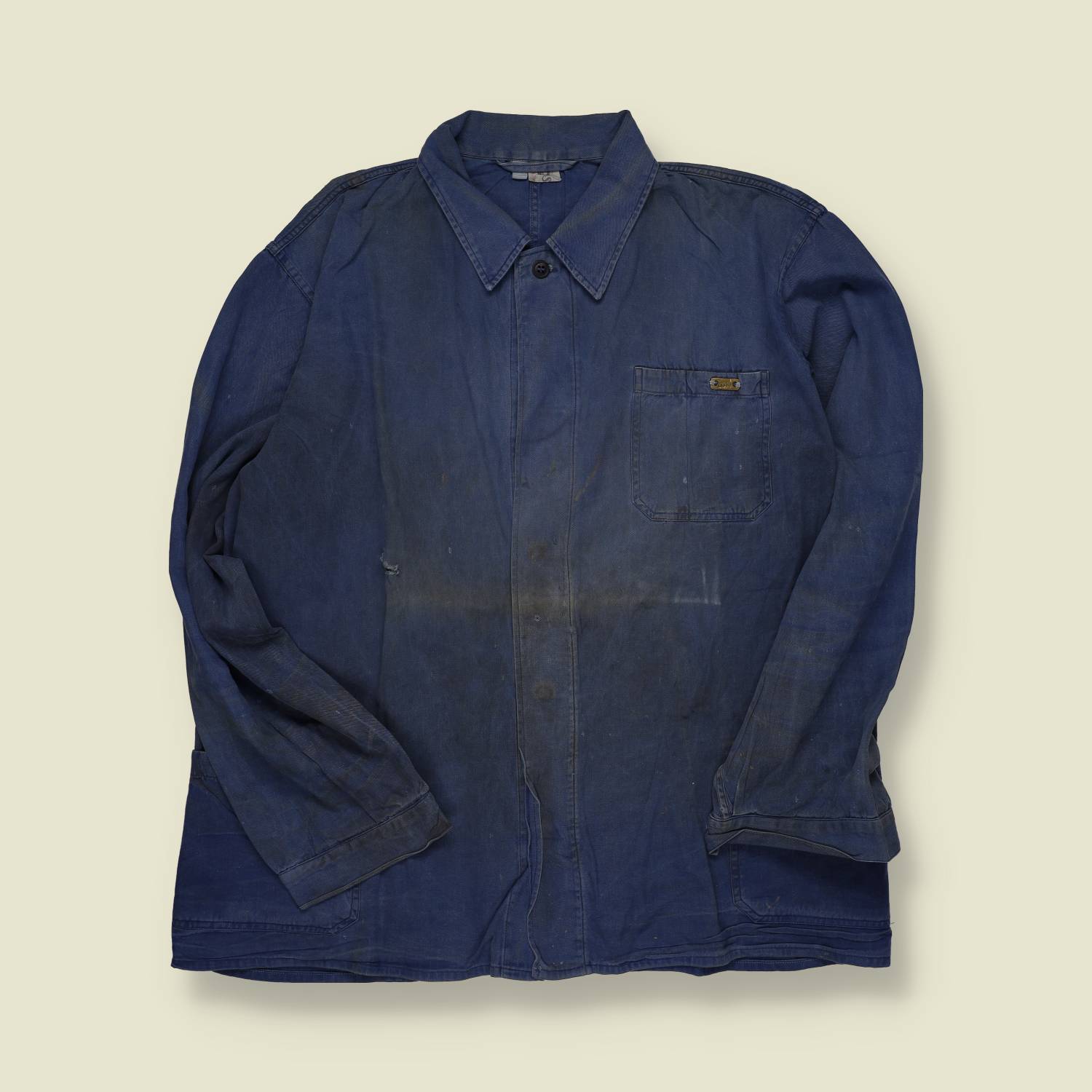 1980s | European Workwear | Blue Chore Jacket - L
