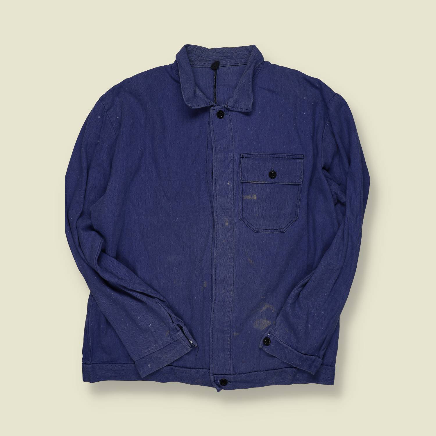 1980s | European Workwear | Blue Chore Jacket - XL