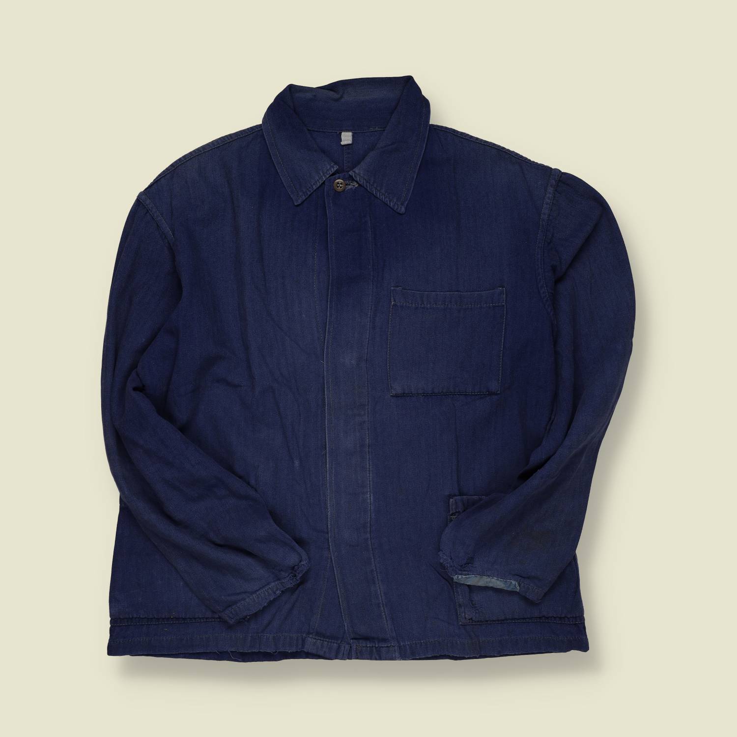 1980s | European Workwear | Blue Chore Jacket - L