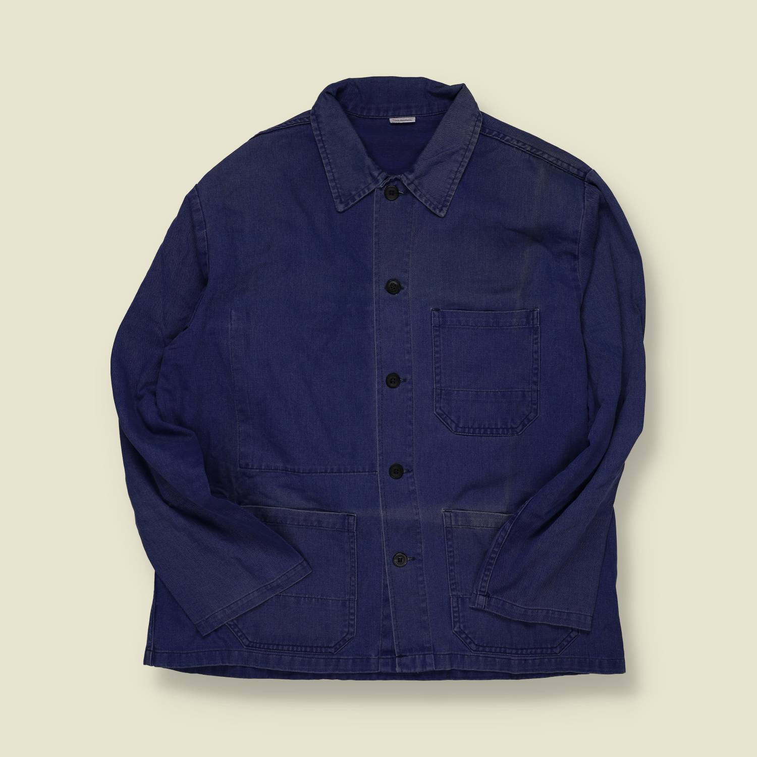 1980s | European Workwear | Blue Chore Jacket - L