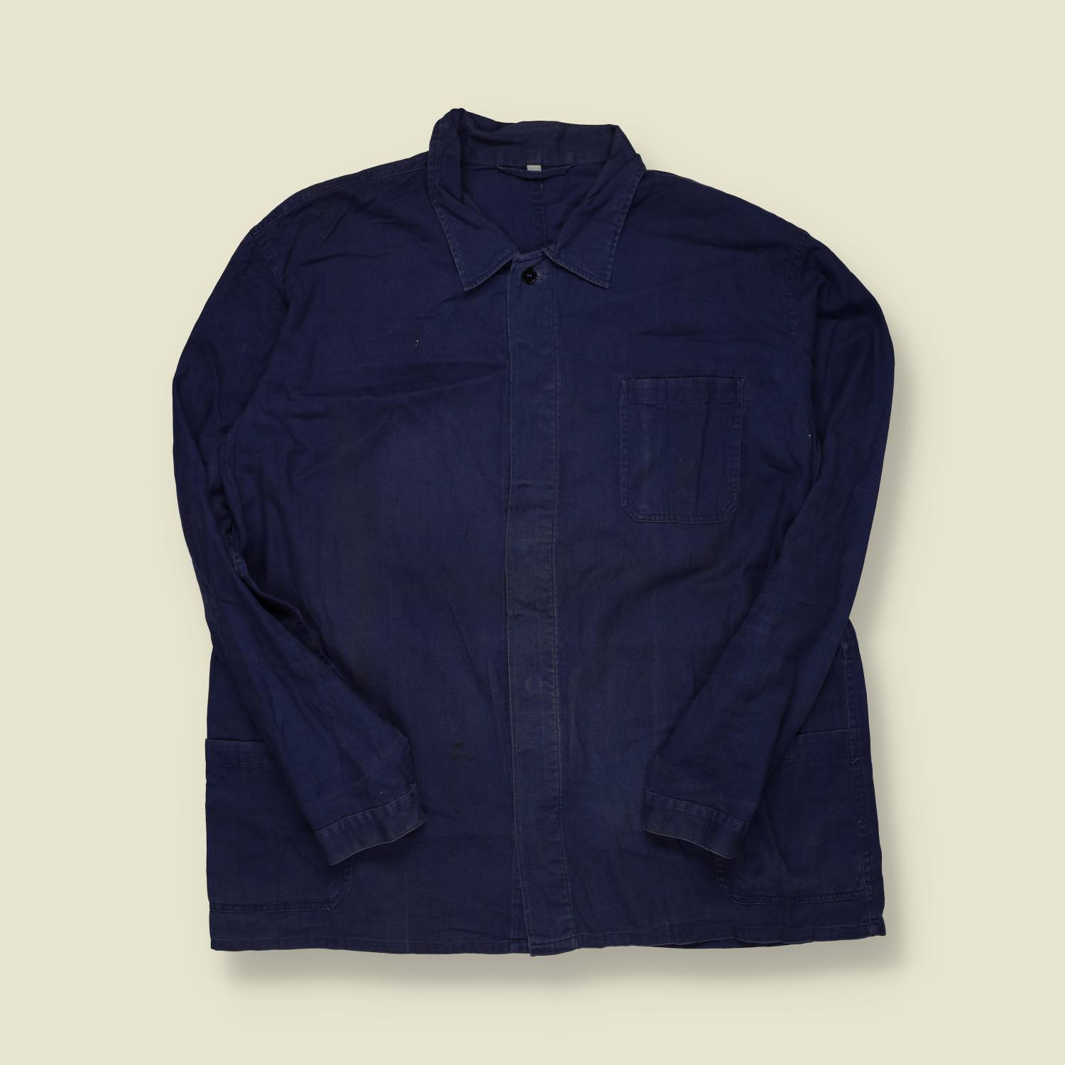 1980s | European Workwear | Blue Chore Jacket - L