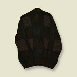 1970s | Hemmond | Made in Italy | Wool Cardigan Jacket | Brown / Blue - M