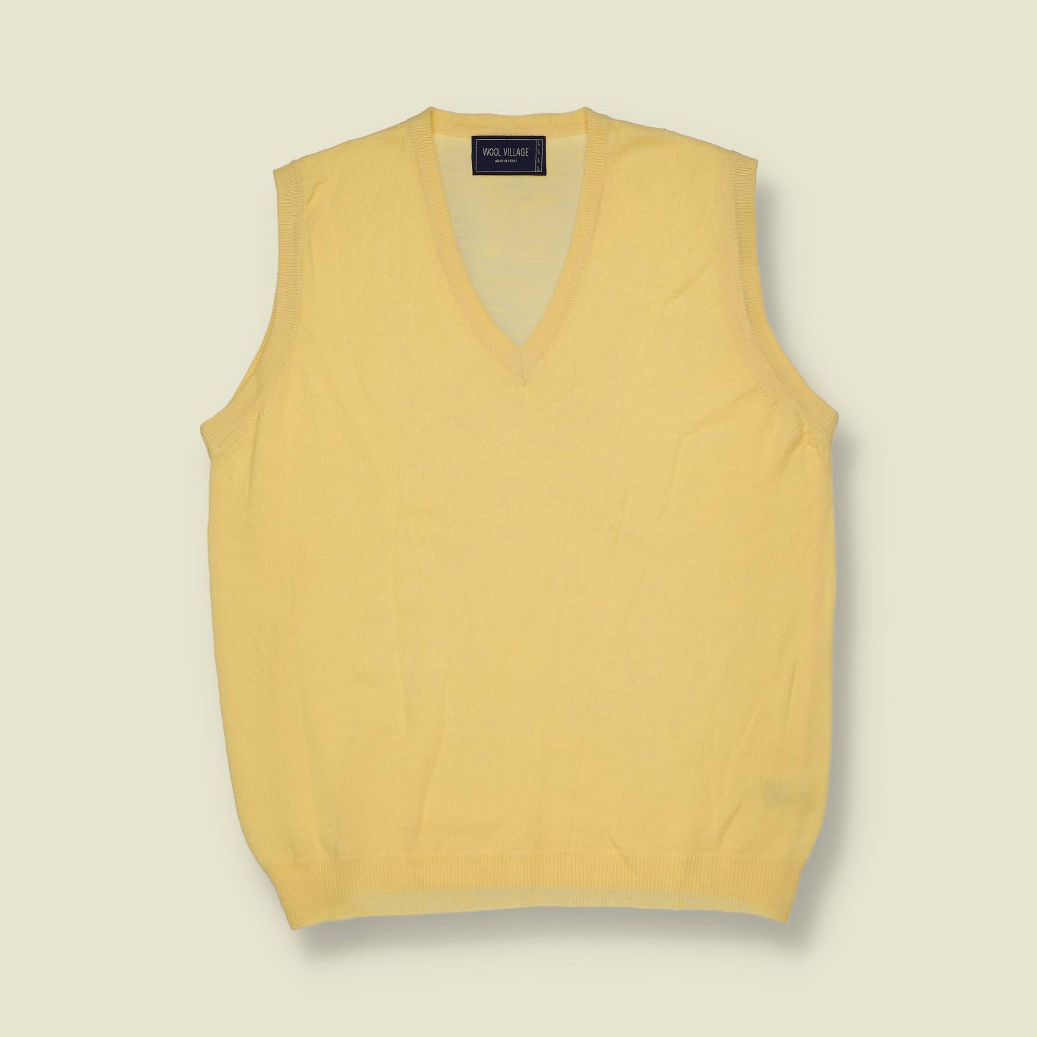 1970s-80s | Wool Village | Wool Knit Tank | Made in Italy | Yellow - S/M