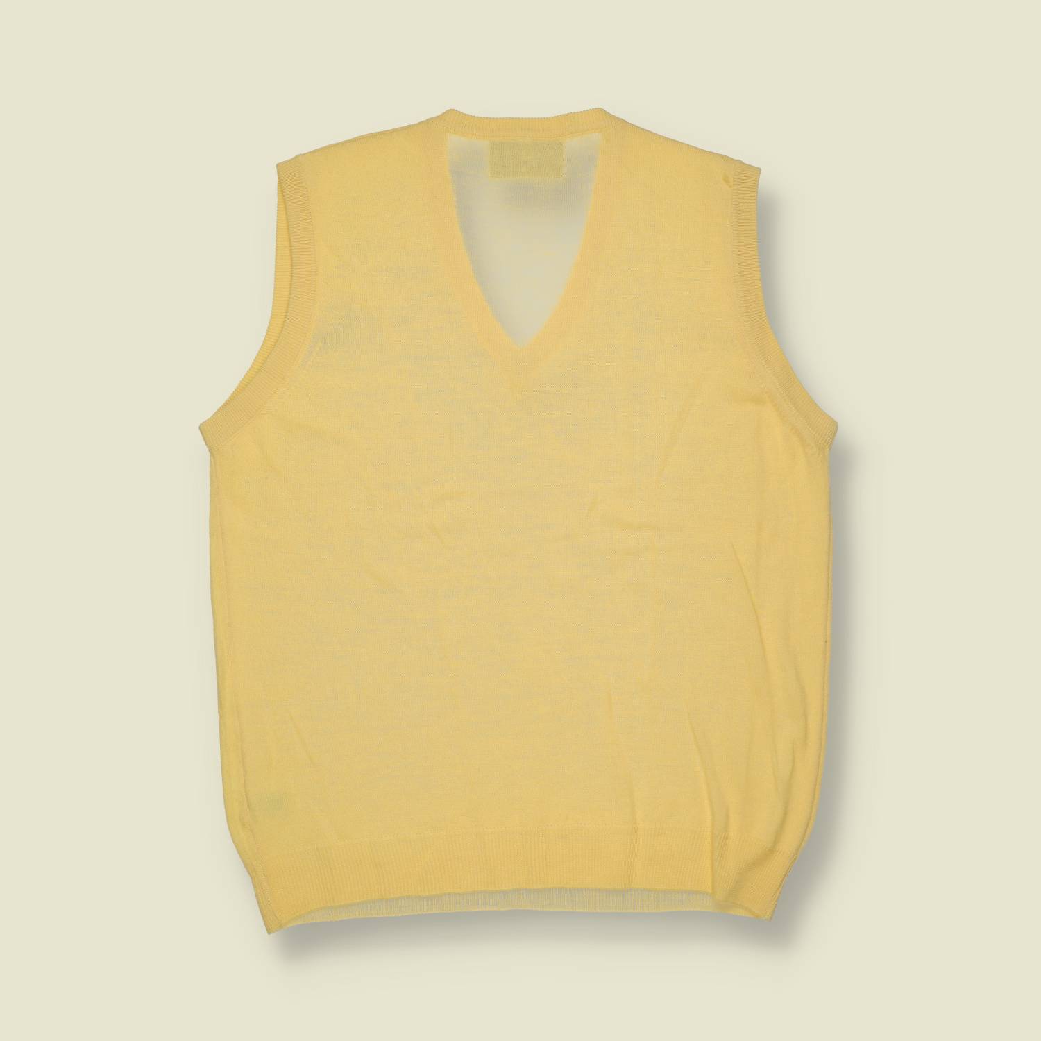1970s-80s | Wool Village | Wool Knit Tank | Made in Italy | Yellow - S/M
