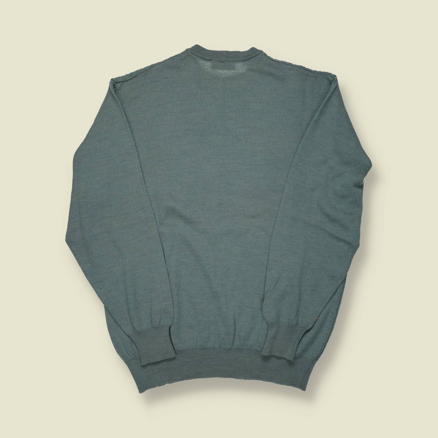 1970s–80s | Bramante | Cable Knit Jumper | Blue-Grey | Made in Italy - M/L