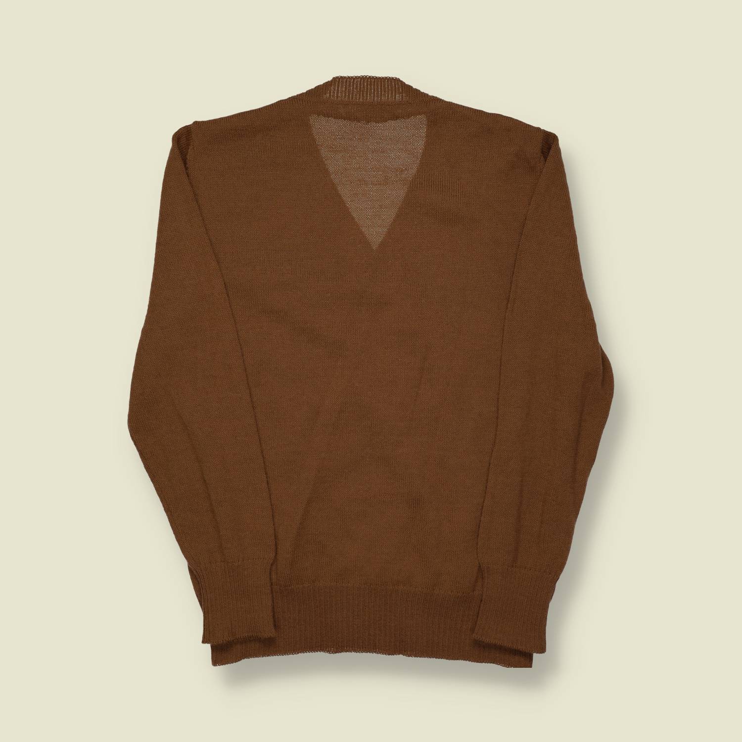 1970s | Unbranded | Leather Panel Knit Jumper - S