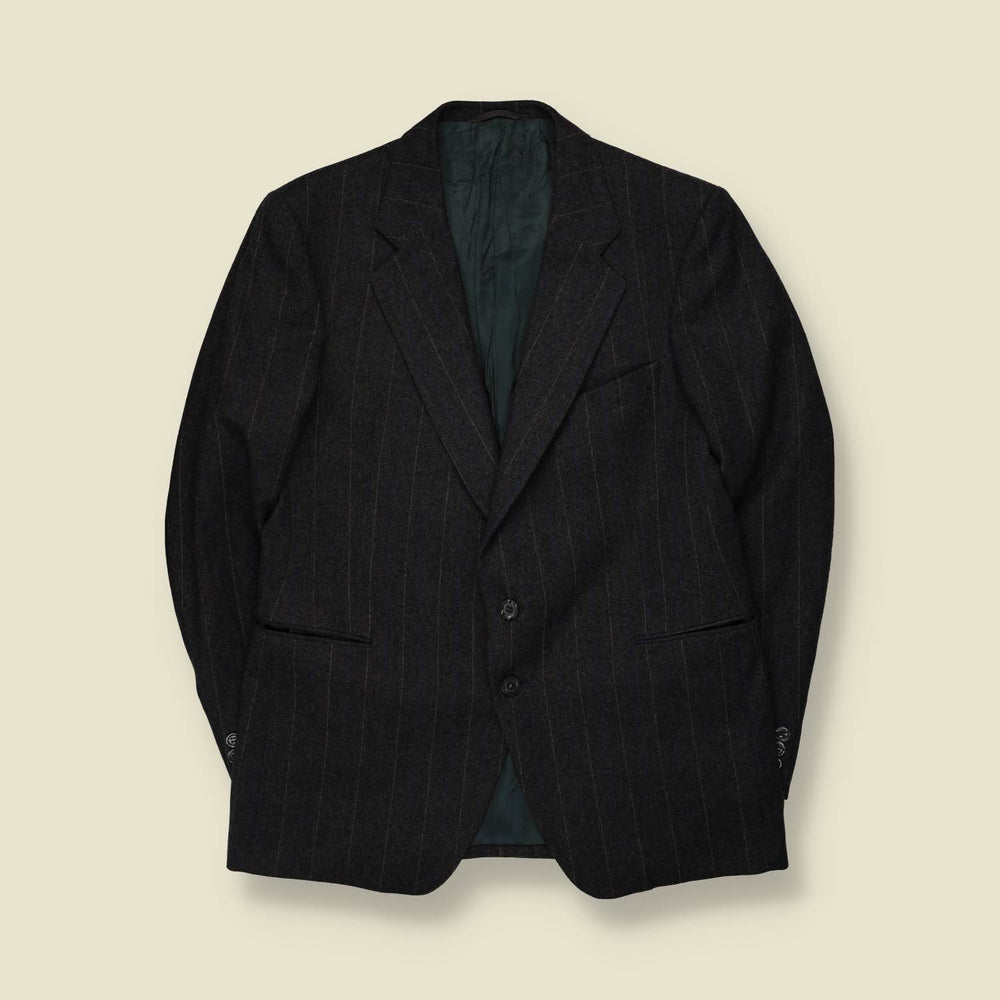 1970s | Cleopatra Grely | Pinstripe Blazer | Charcoal - S