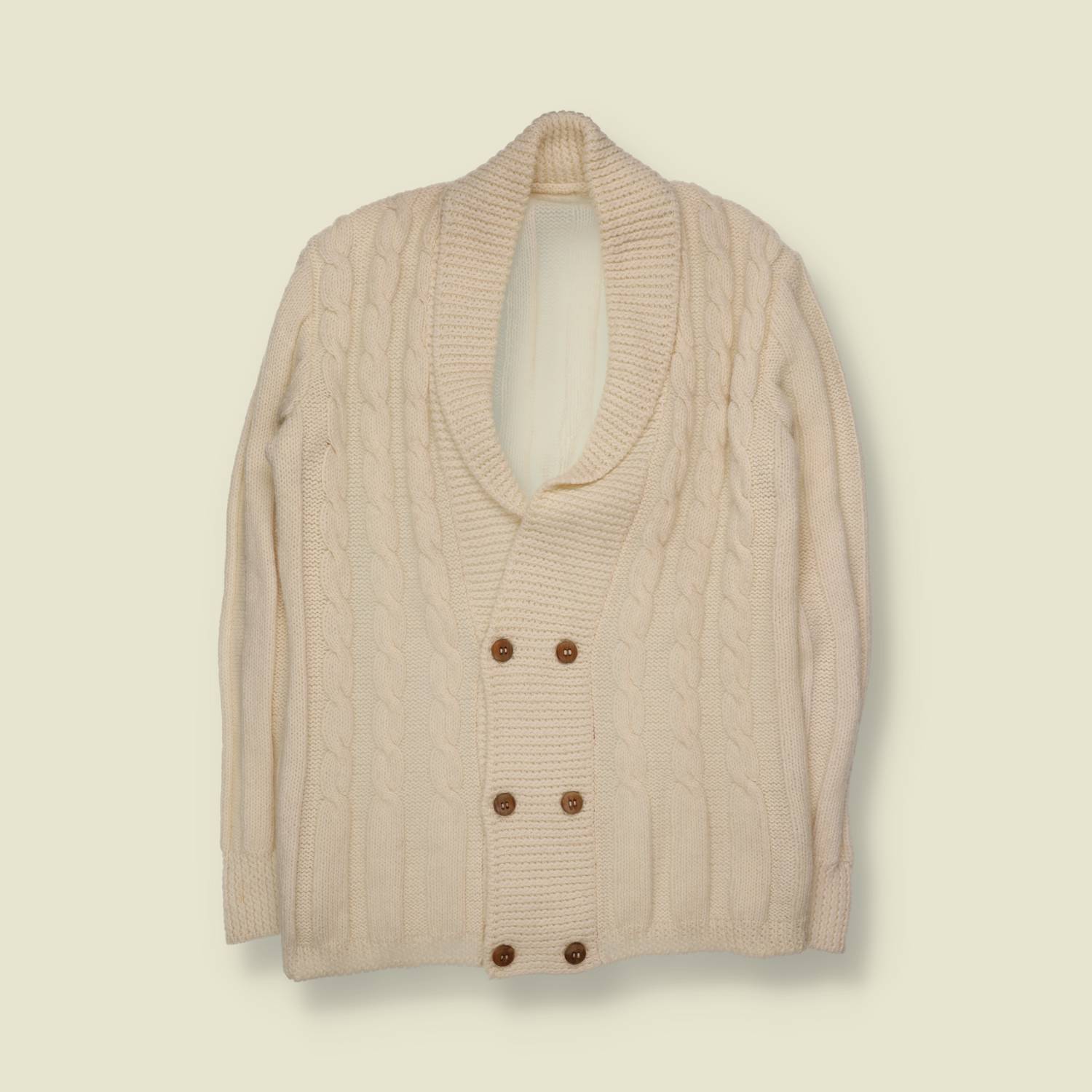 1970s | Shawl Collar Cardigan - S