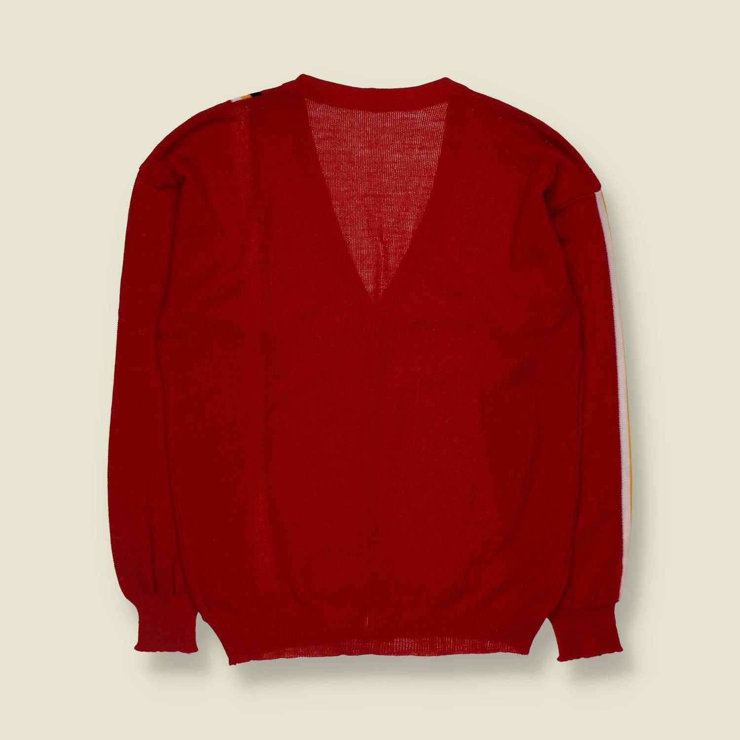 1970s | John Burrell | Made In England | Racing Stripe Cardigan - S