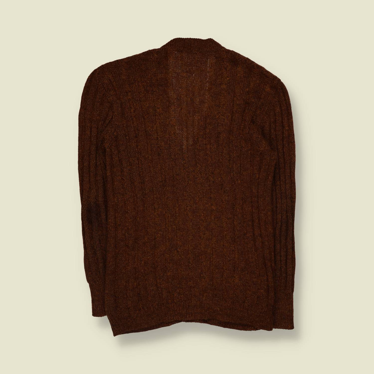 1970s | Brown Wool Cardigan - XXS