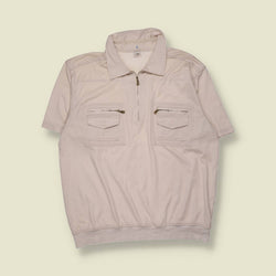 1980s | Walbusch | Zip Neck Polo - XXL