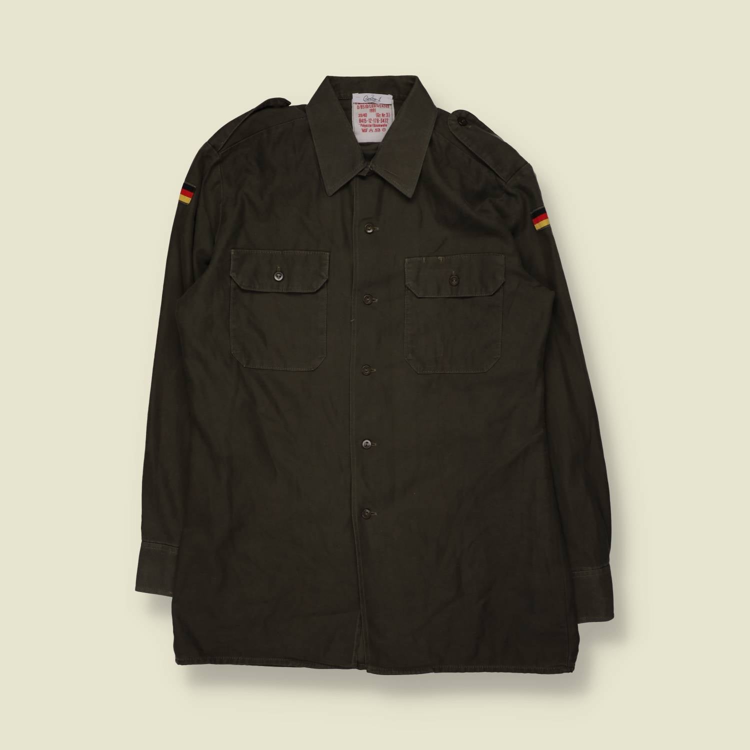 1991 | German Military Shirt | Olive - L