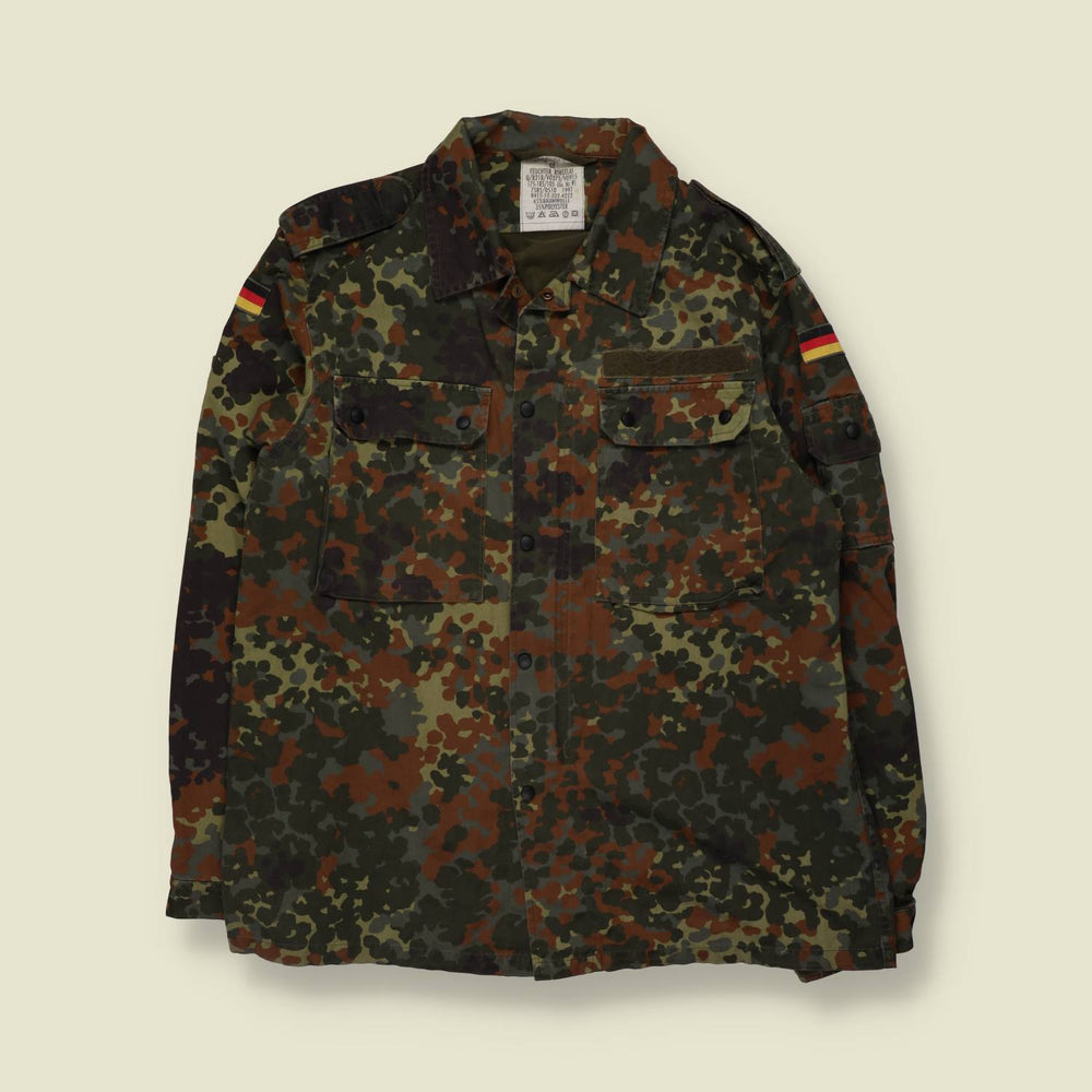 1997 | German Military Field Shirt | Flecktarn Camouflage - L