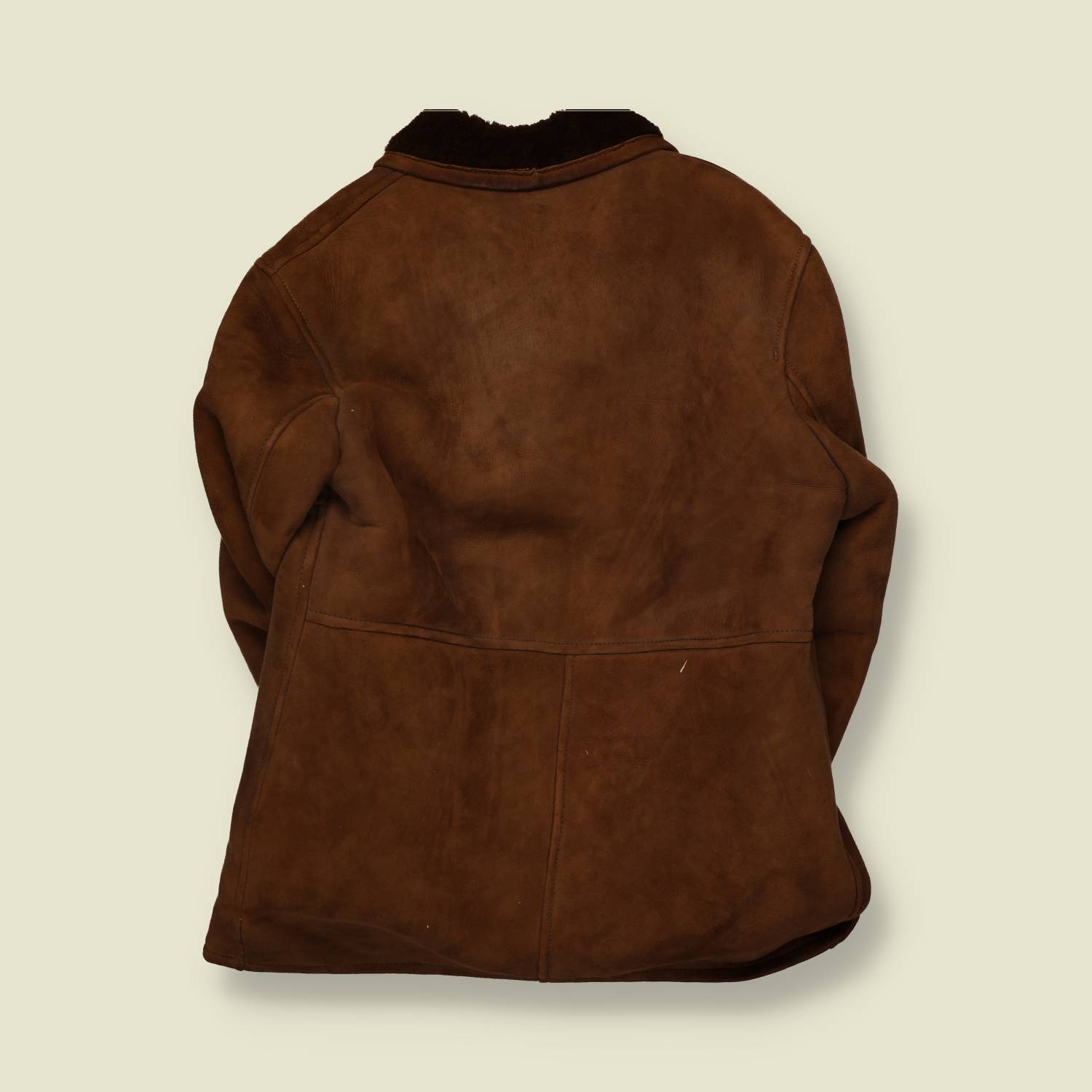 1970s | Owen Barry Somerset Made In England | Sheepskin Coat | Brown - XL