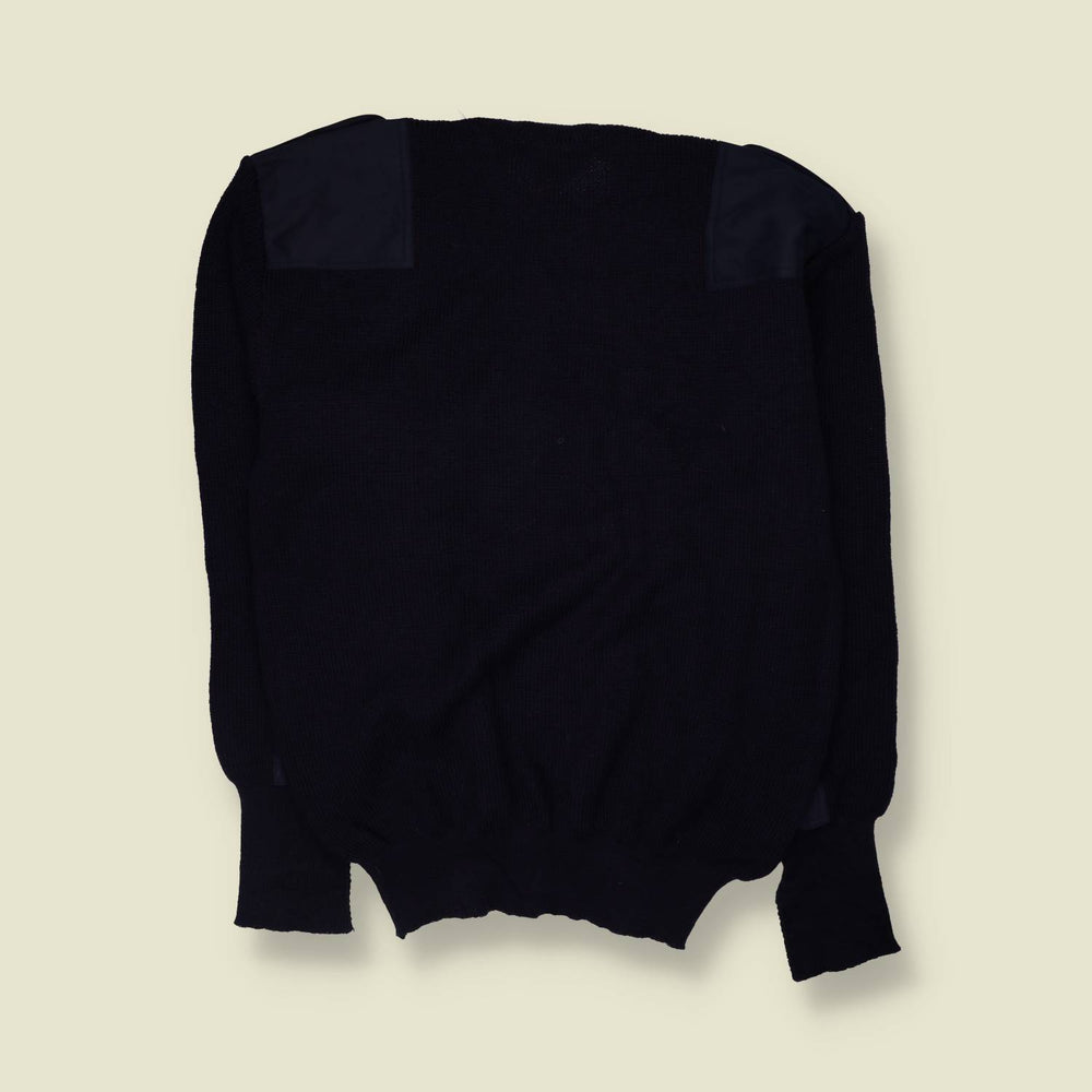 1990s | Military Knit Jumper | Navy - XL