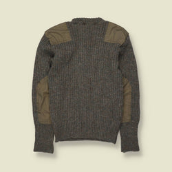 1990s | Wooly Pully | Made In Great Britain | Military Knit Jumper | Grey Marl - XS