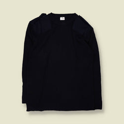 1990s | Military Knit Jumper | Navy - XL