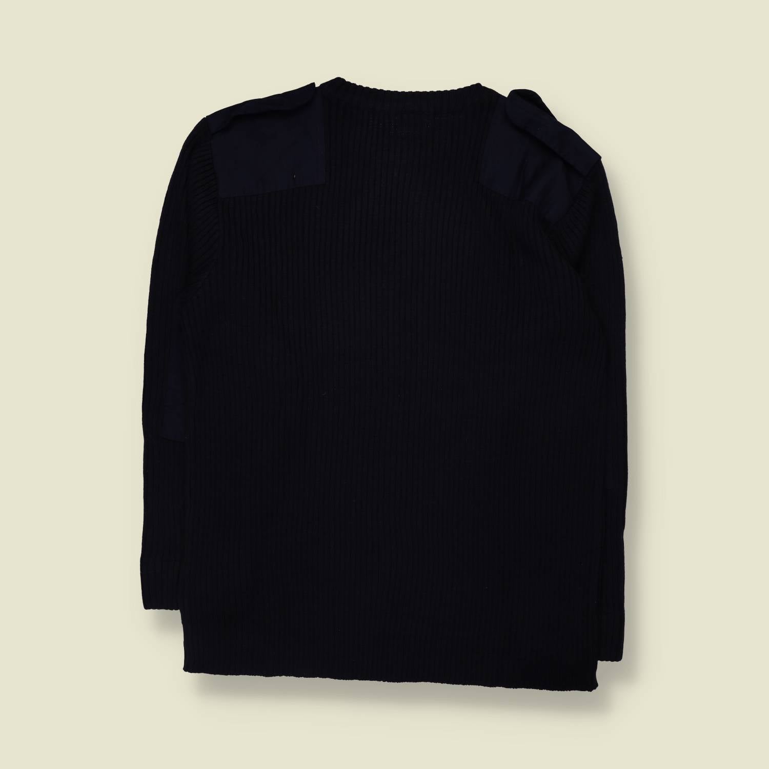 1990s | Military Knit Jumper | Navy - XL