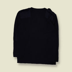 1990s | Military Knit Jumper | Navy - XL