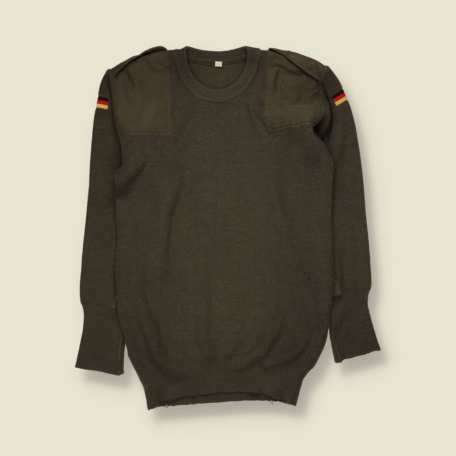 1990s | German Military Knit Jumper | Olive - M