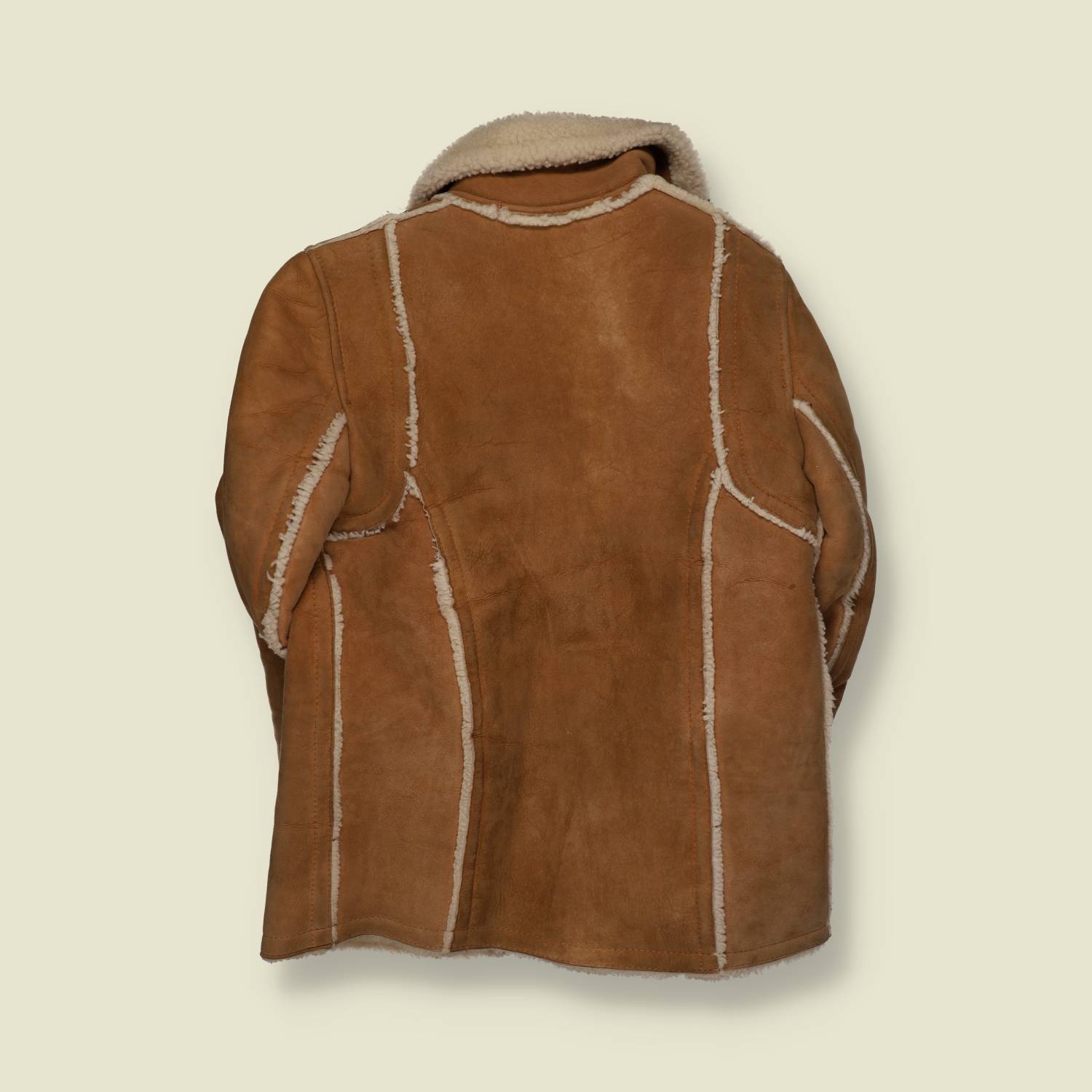 1970s | Sheepskin Bomber Jacket | Tan - M
