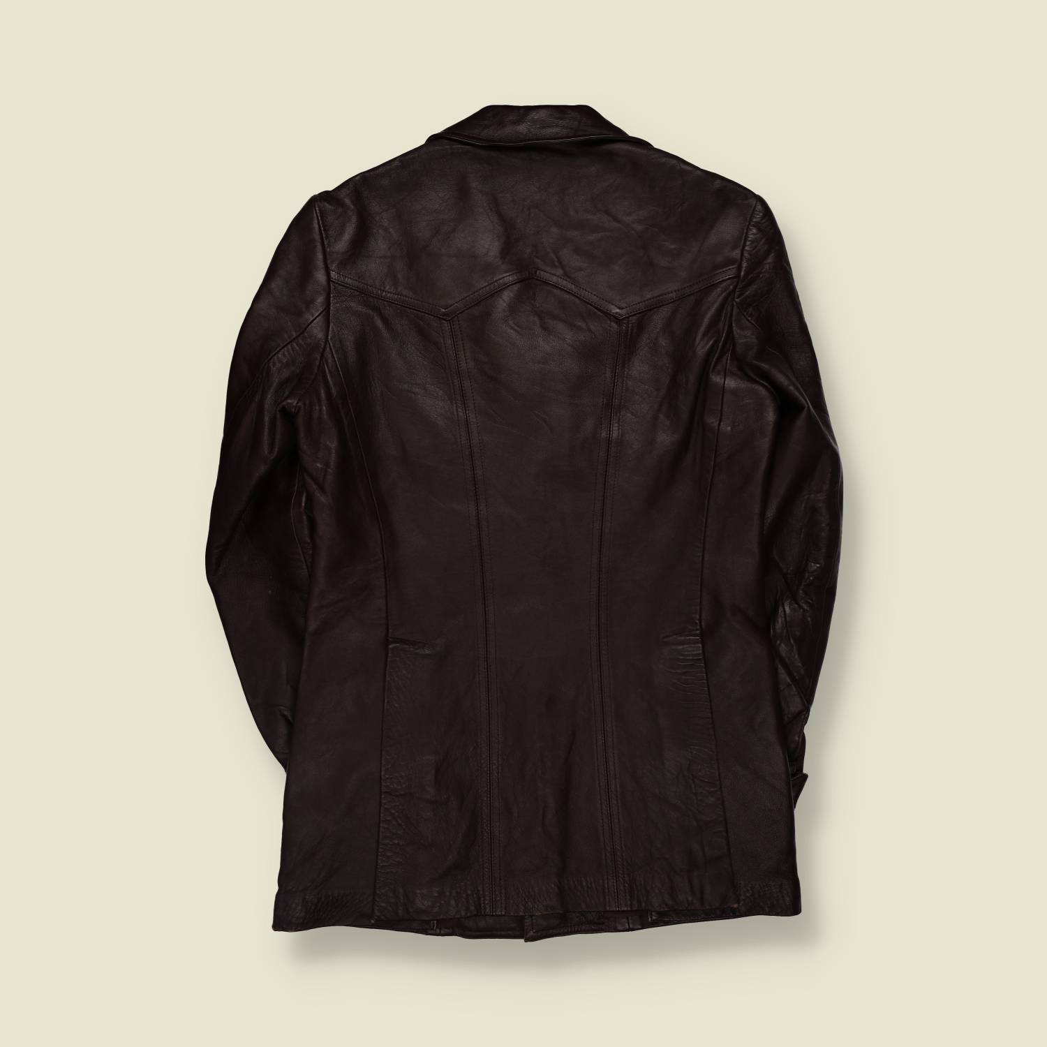 1970s | Western Leather Jacket | Dark Brown - XS