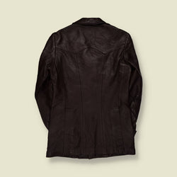 1970s | Western Leather Jacket | Dark Brown - XS