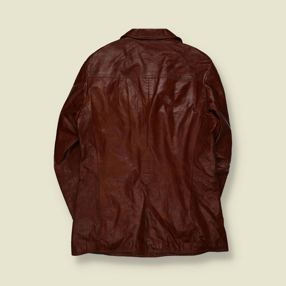 1970s | Leather Jacket | Tan Brown - M