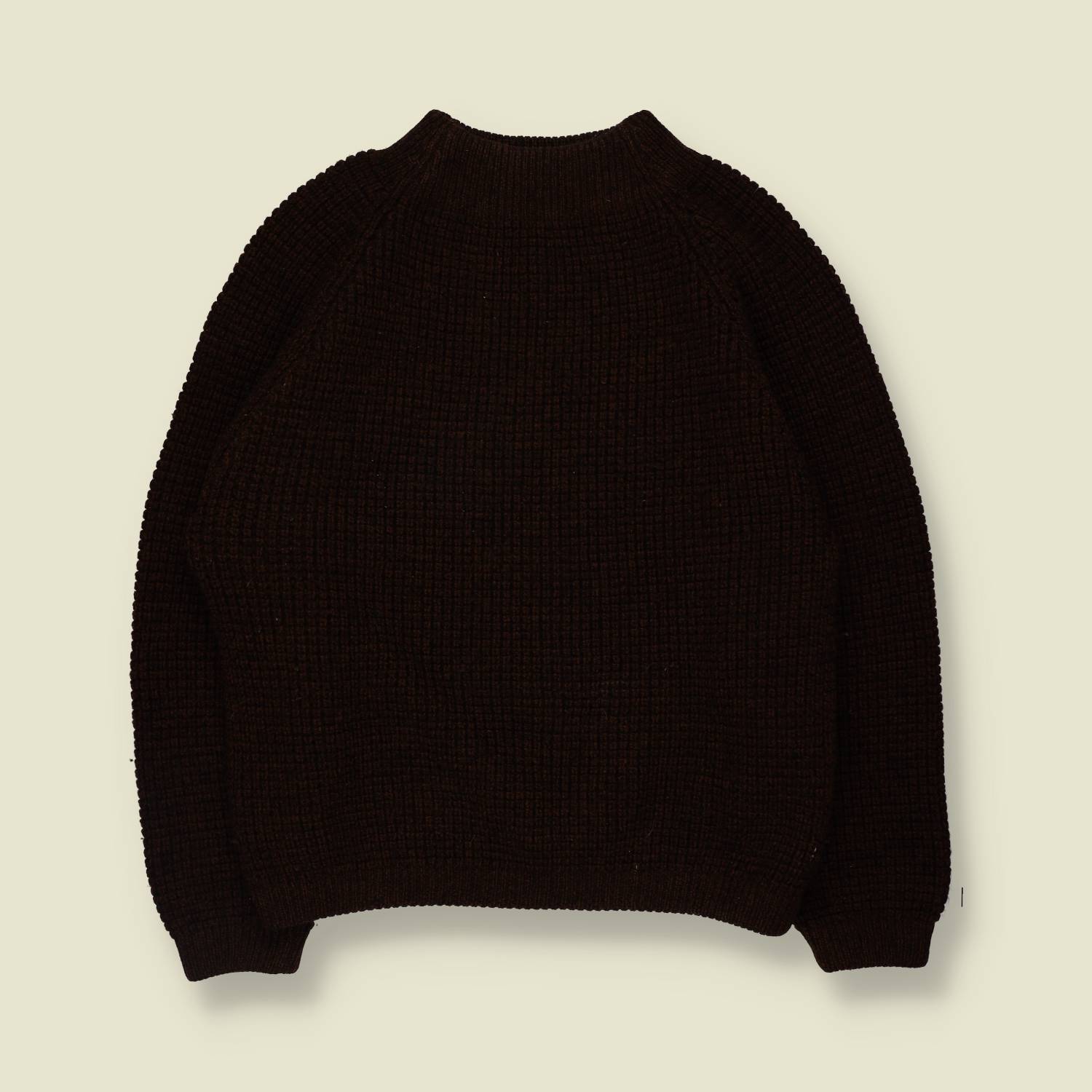 1980s | Faumkimig | Waffle Knit Jumper | Dark Brown - M