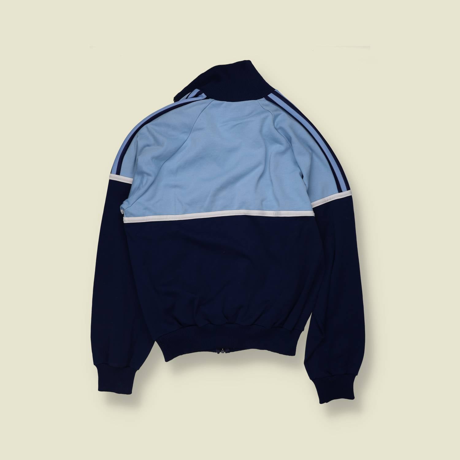 1970s–Early 1980s | Adidas Made In Romania | Track Jacket | Navy Blue Sky Blue - S