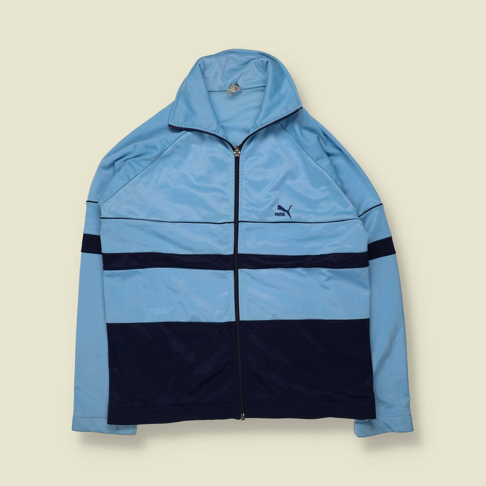 1980s | Puma | Track Jacket | Sky Blue Navy - S