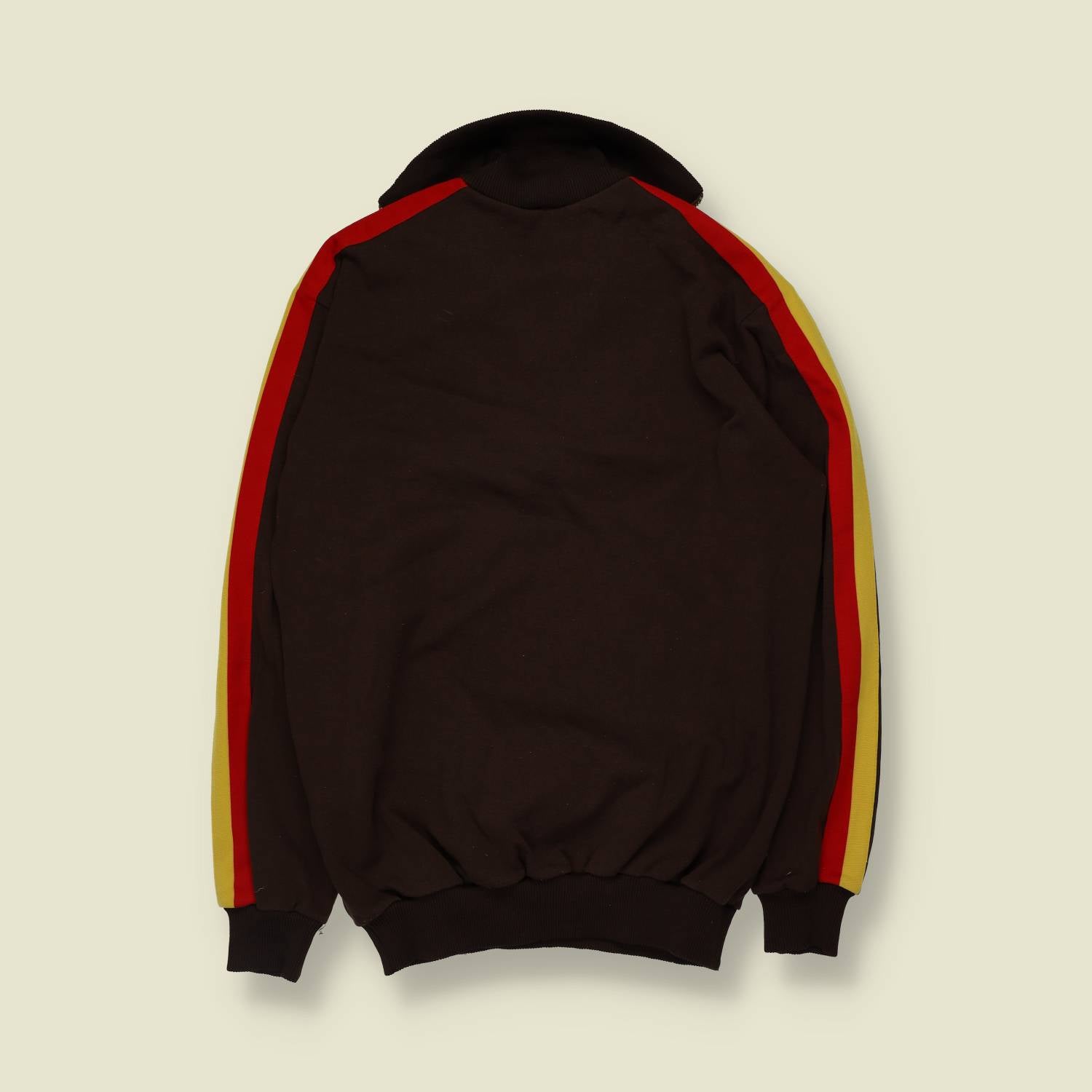 1970s | 1/4 Zip Track Top | Brown - XS